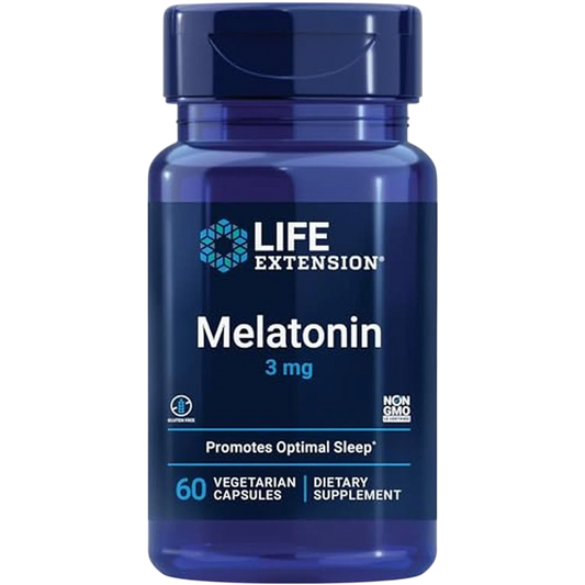 Melatonina 3mg, 60 Vcaps – Life Extension-Wellu