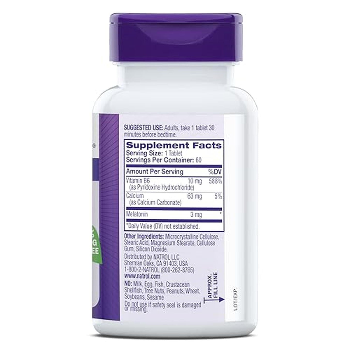 Melatonina 3mg, 60 tabletas – Natrol-Wellu