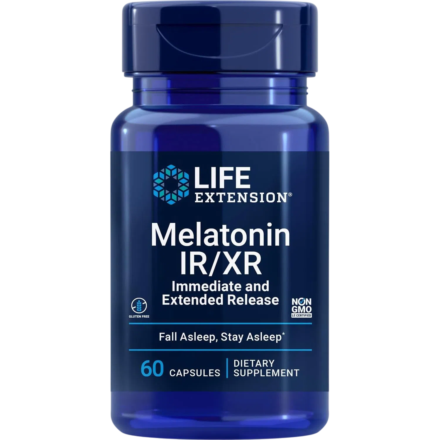 Melatonina IR/XR, 60 Capsules – Life Extension-Wellu