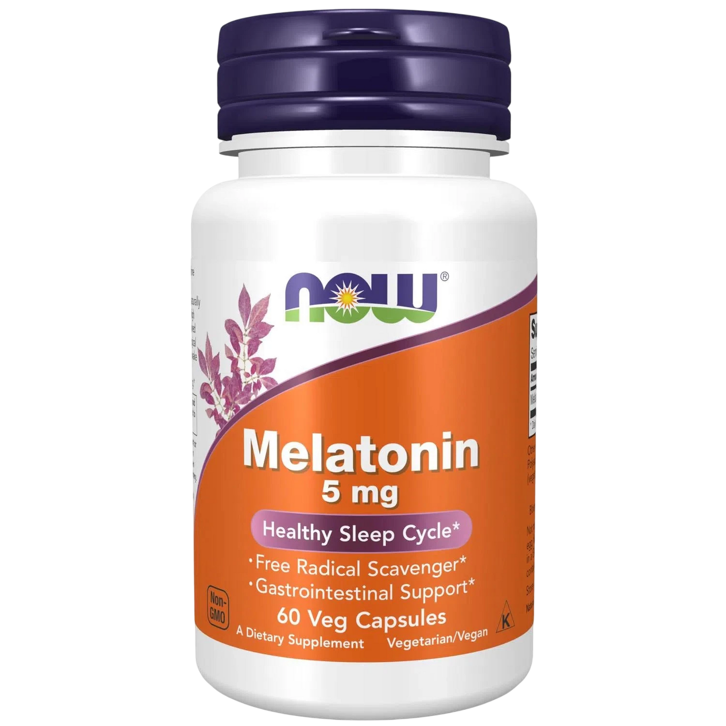 Melatonina de 5 mg, 60 Cápsulas Veg – NOW Foods-Wellu