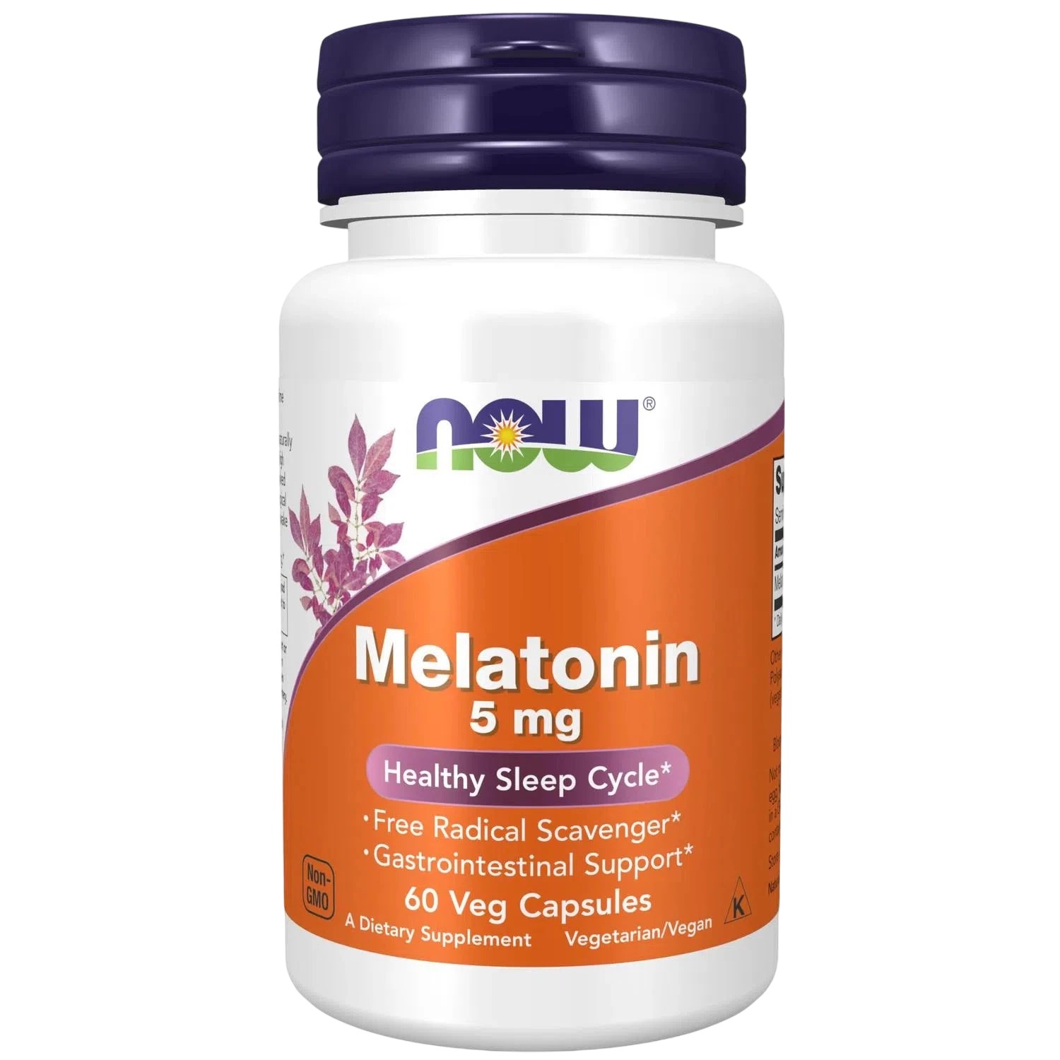 Melatonina de 5 mg, 60 Cápsulas Veg – NOW Foods-Wellu