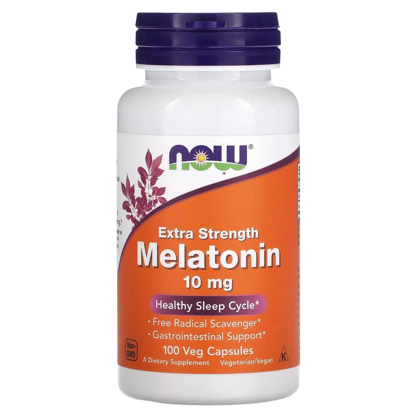 Melatonina de máxima potencia de 10 mg, 100 Cápsulas Veg – NOW Foods-Wellu