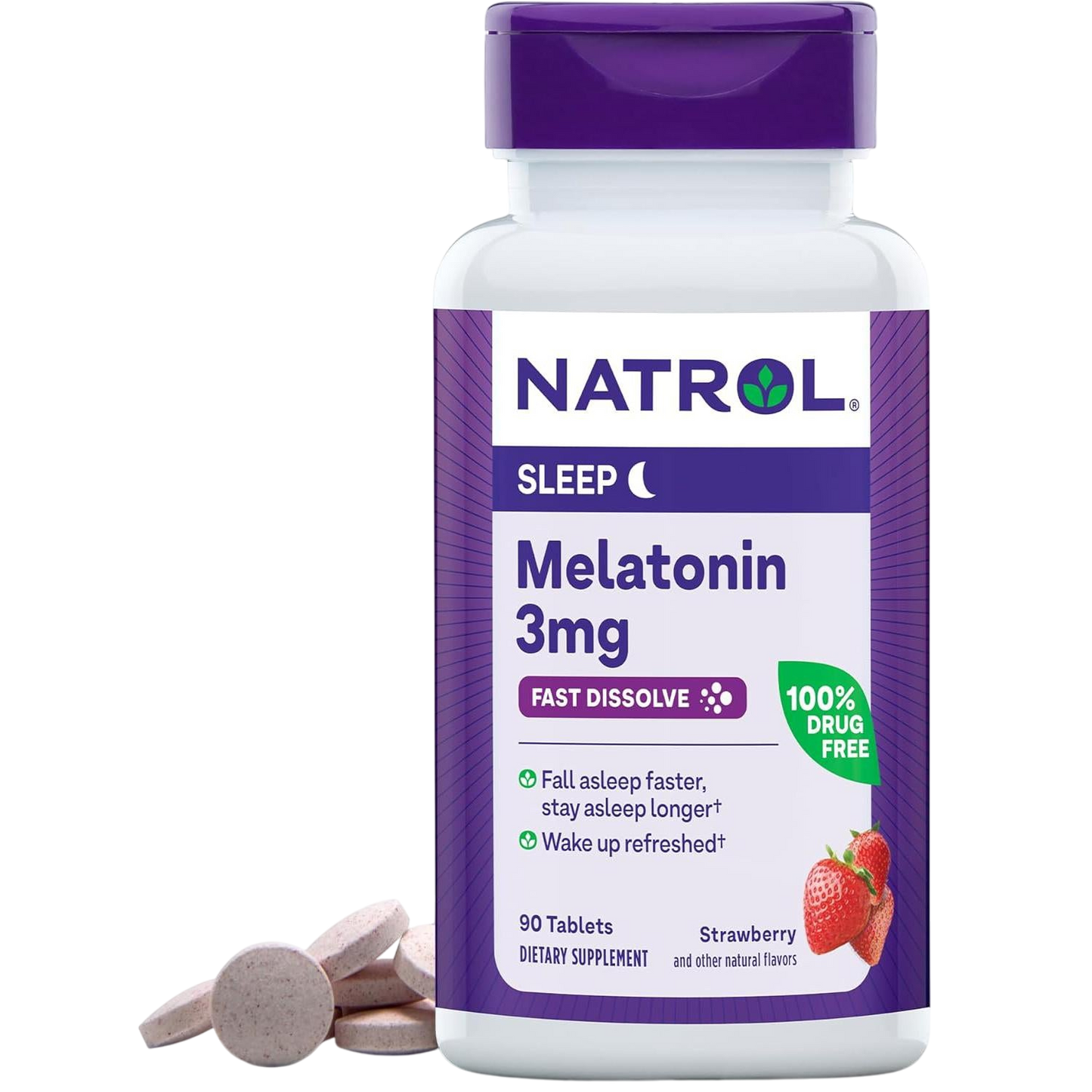 Melatonina rápida disolución 3mg, 90 tabletas – Natrol