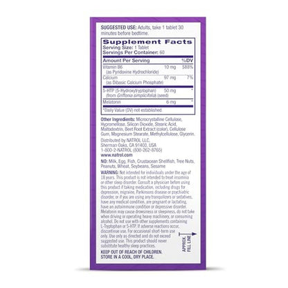 Melatonina y 5-HTP, 60 Tabletas – Natrol-Wellu