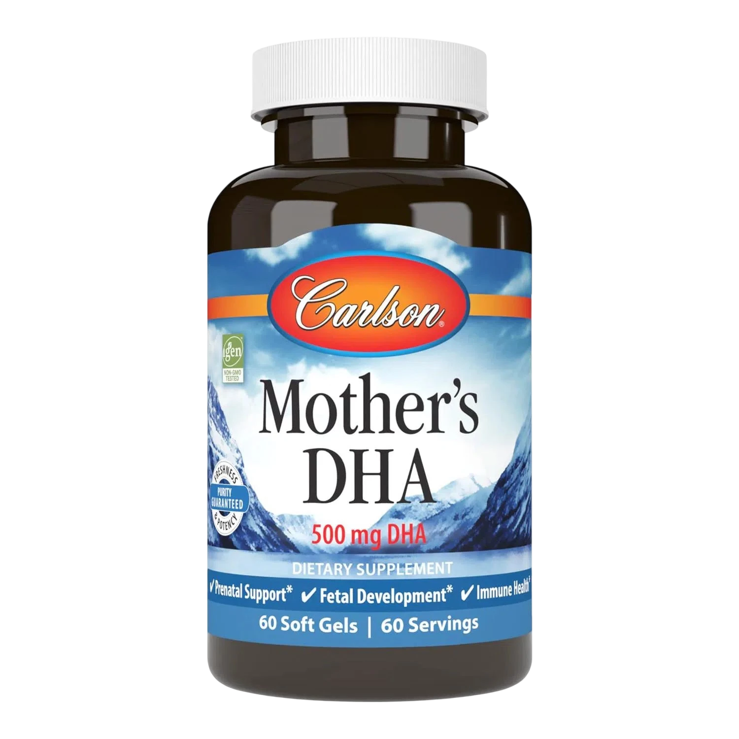 Mother'S DHA 500Mg, 60 Softgels – Carlson Labs-Wellu