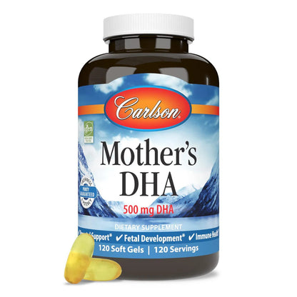 Mother’s DHA 500mg, 120 Softgels – Carlson Labs-Wellu