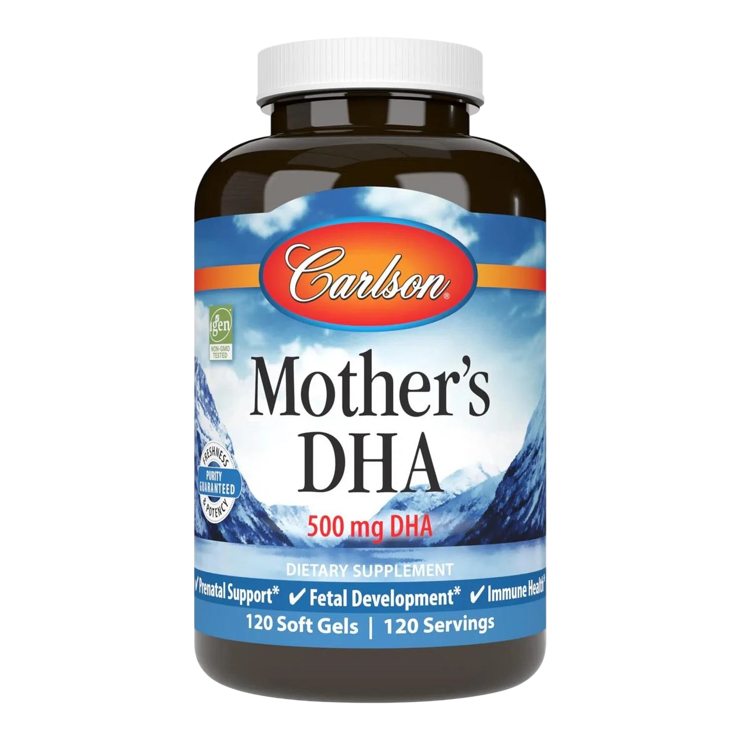 Mother’s DHA 500mg, 120 Softgels – Carlson Labs-Wellu