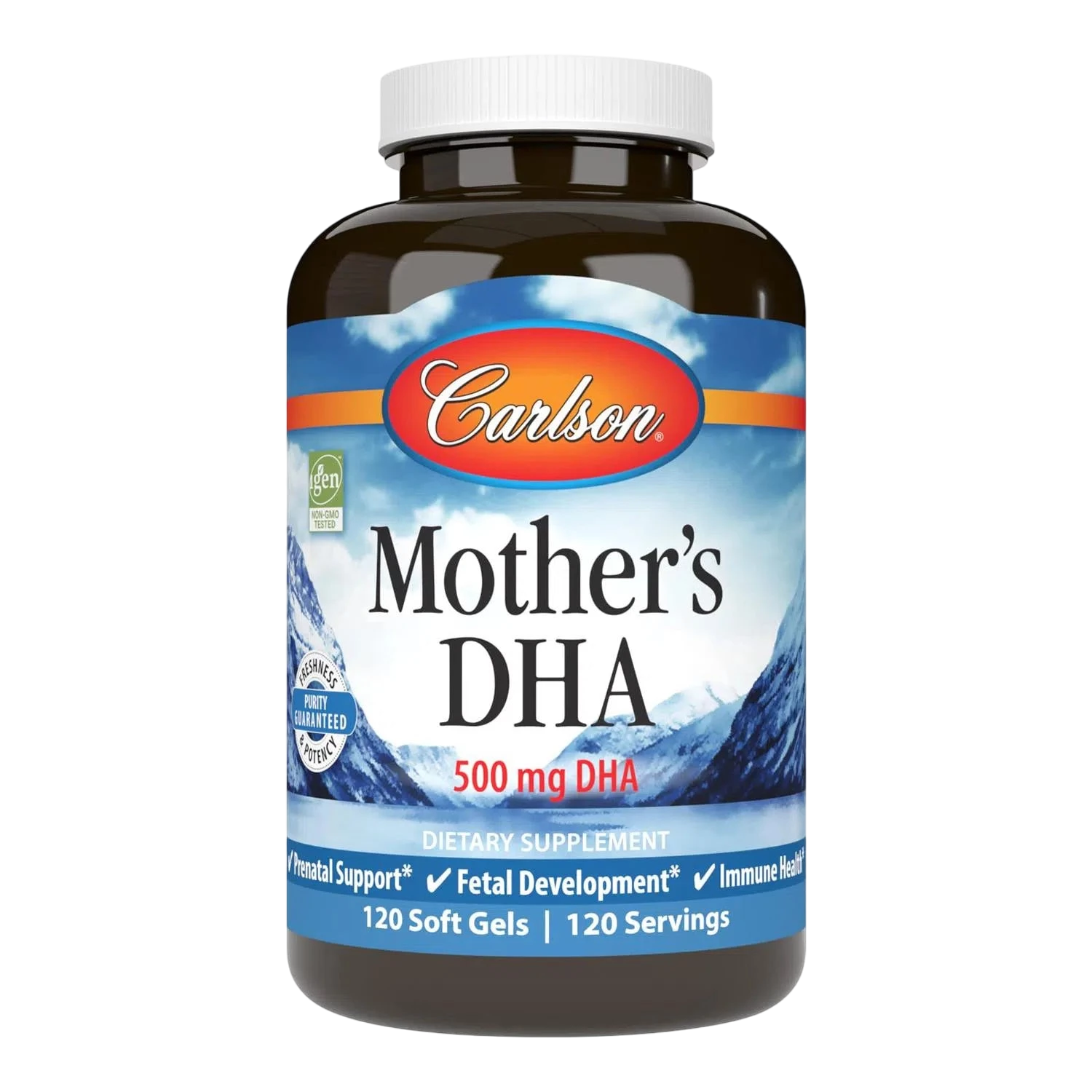 Mother’s DHA 500mg, 120 Softgels – Carlson Labs-Wellu