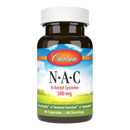 NAC 500 mg, 60 Cápsulas – Carlson Labs-Wellu