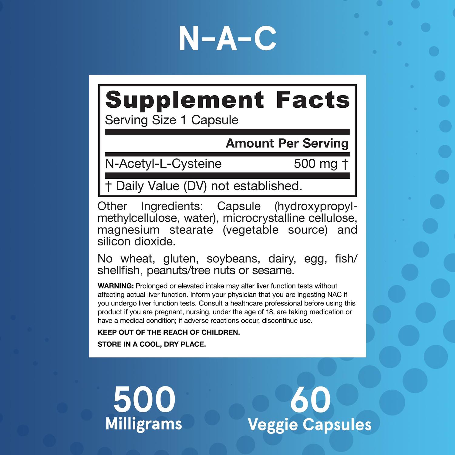 NAC 500mg, 60 Vegcap – Jarrow Formulas-Wellu