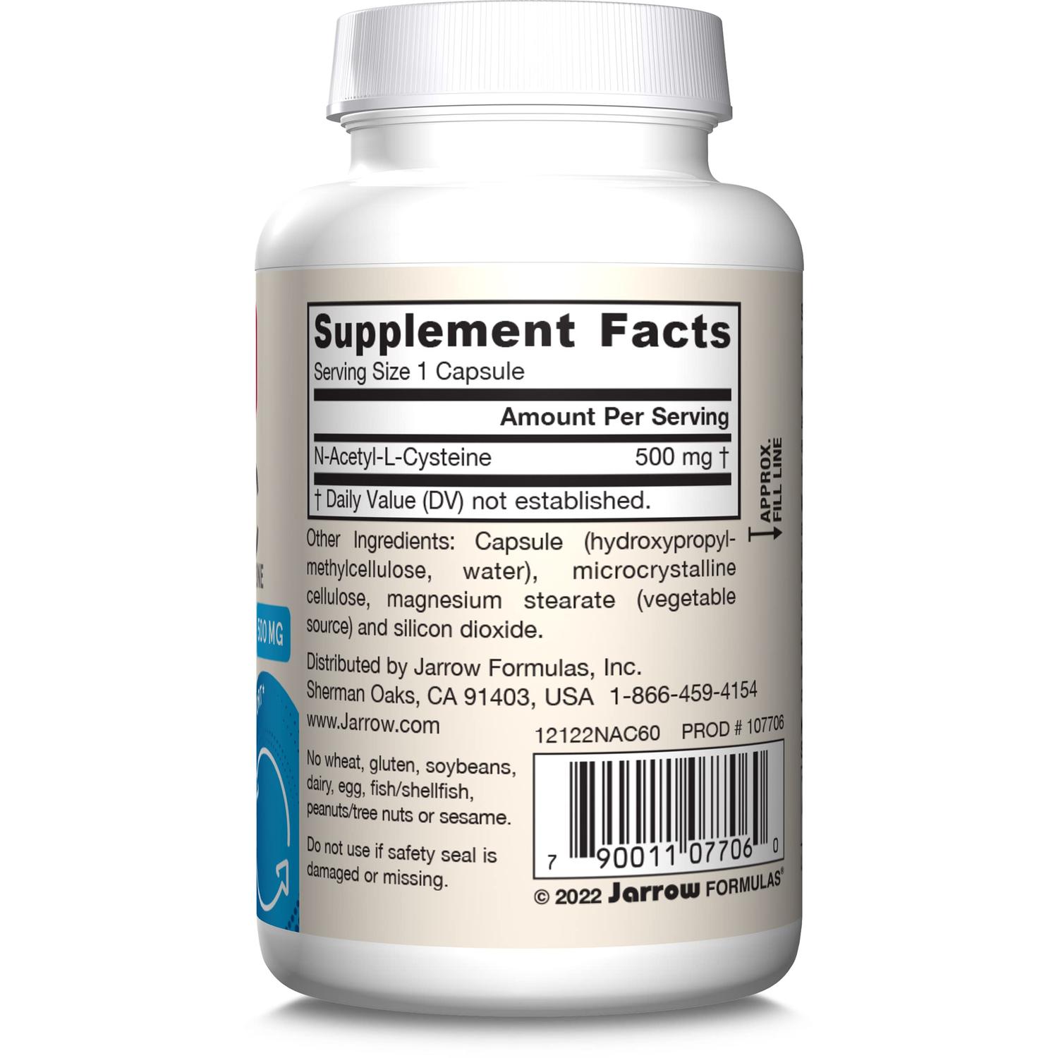 NAC 500mg, 60 Vegcap – Jarrow Formulas-Wellu