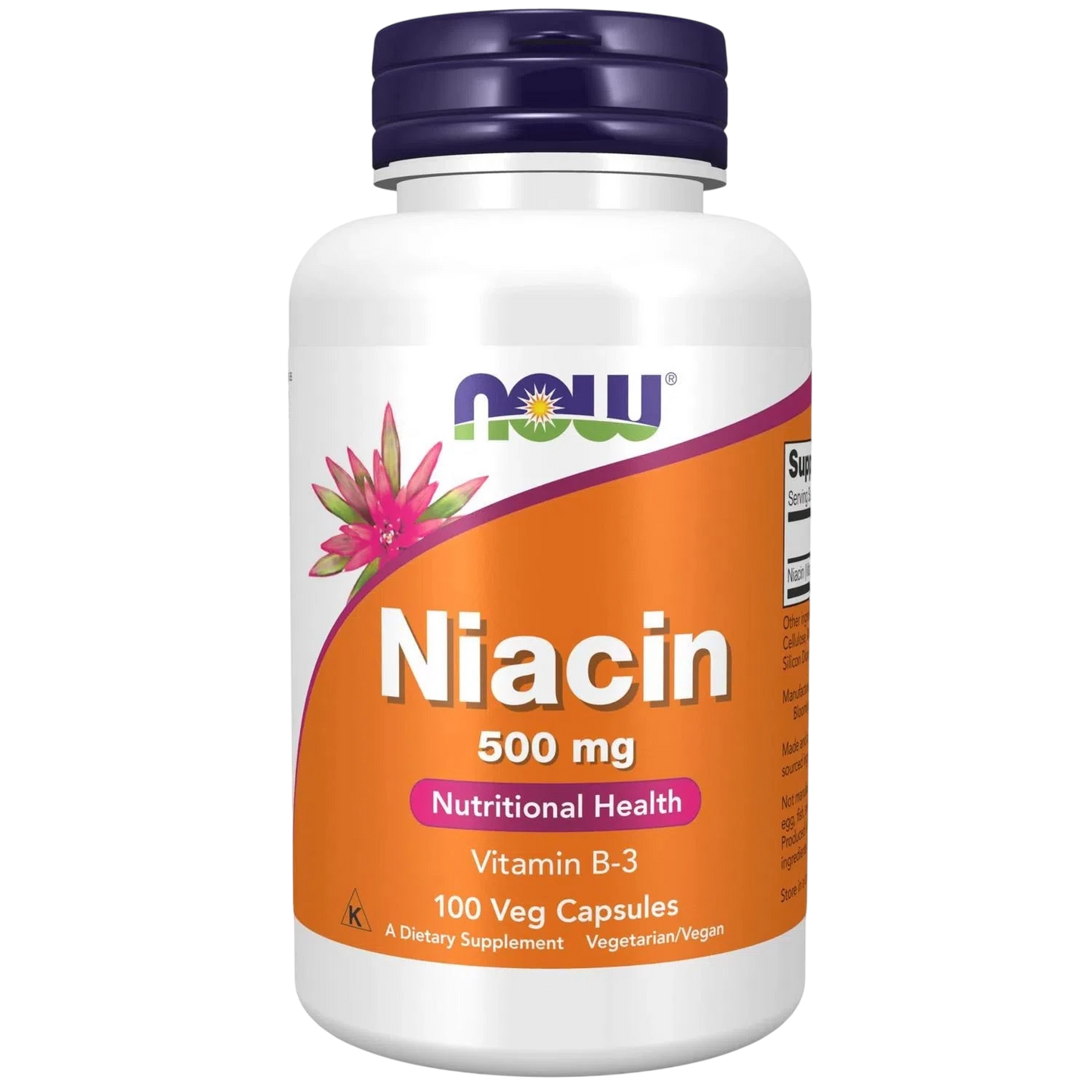 Niacina 500 mg, 100 Tabletas – NOW Foods-Wellu