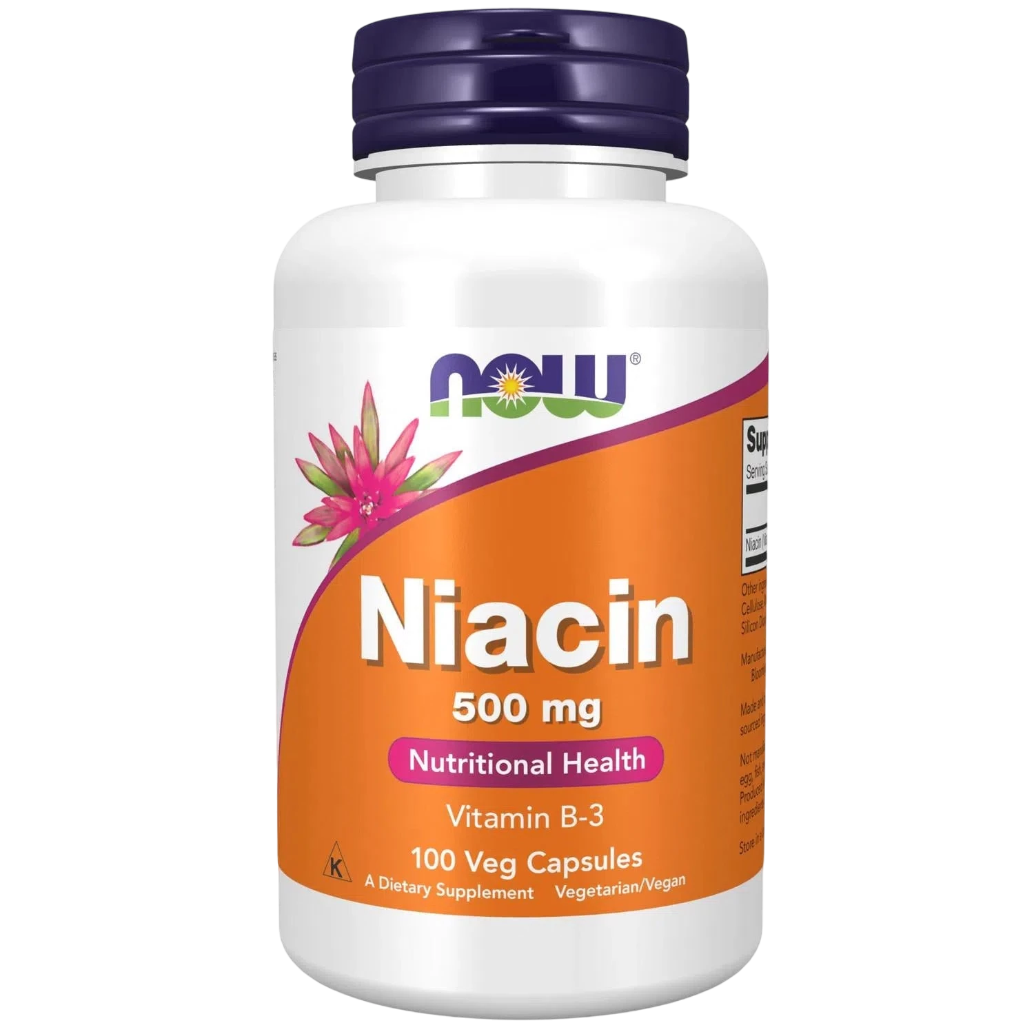 Niacina 500 mg, 100 Tabletas – NOW Foods-Wellu