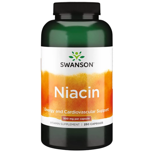 Niacina 500mg (Apoyo Cardiovascular), 250 Caps – Swanson-Wellu