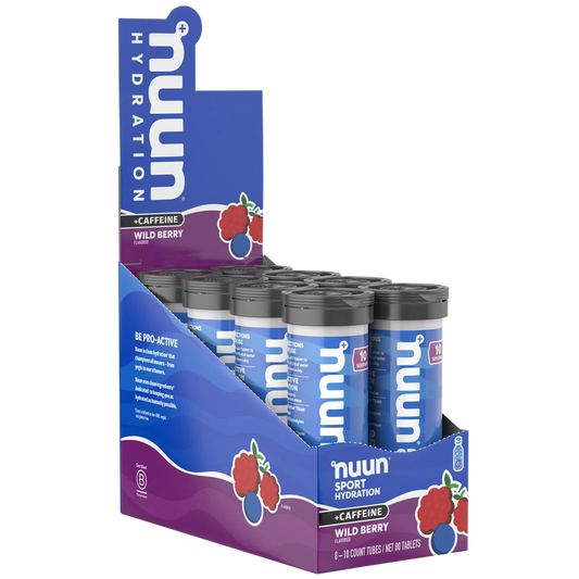 Nuun Sport Hydration + Caffeine, Wild Berry, 55gr c/8 pz-Wellu