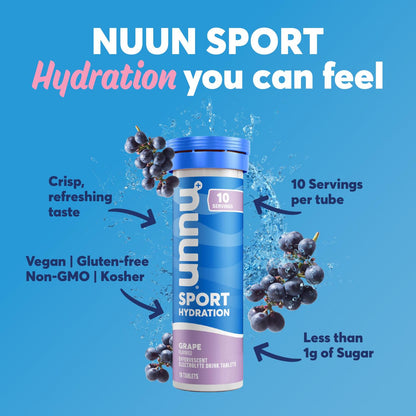 Nuun Sport Hydration Grape, 55gr c/8 pz-Wellu