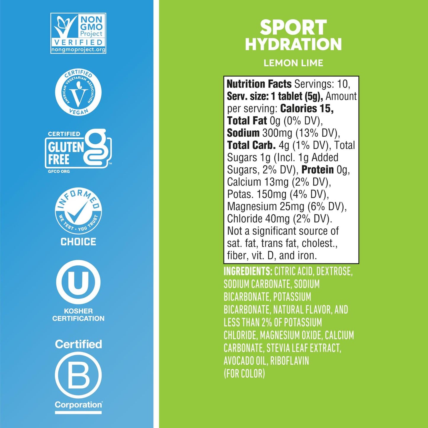 Nuun Sport Hydration Lemon Lime, 55gr c/8 pz-Wellu