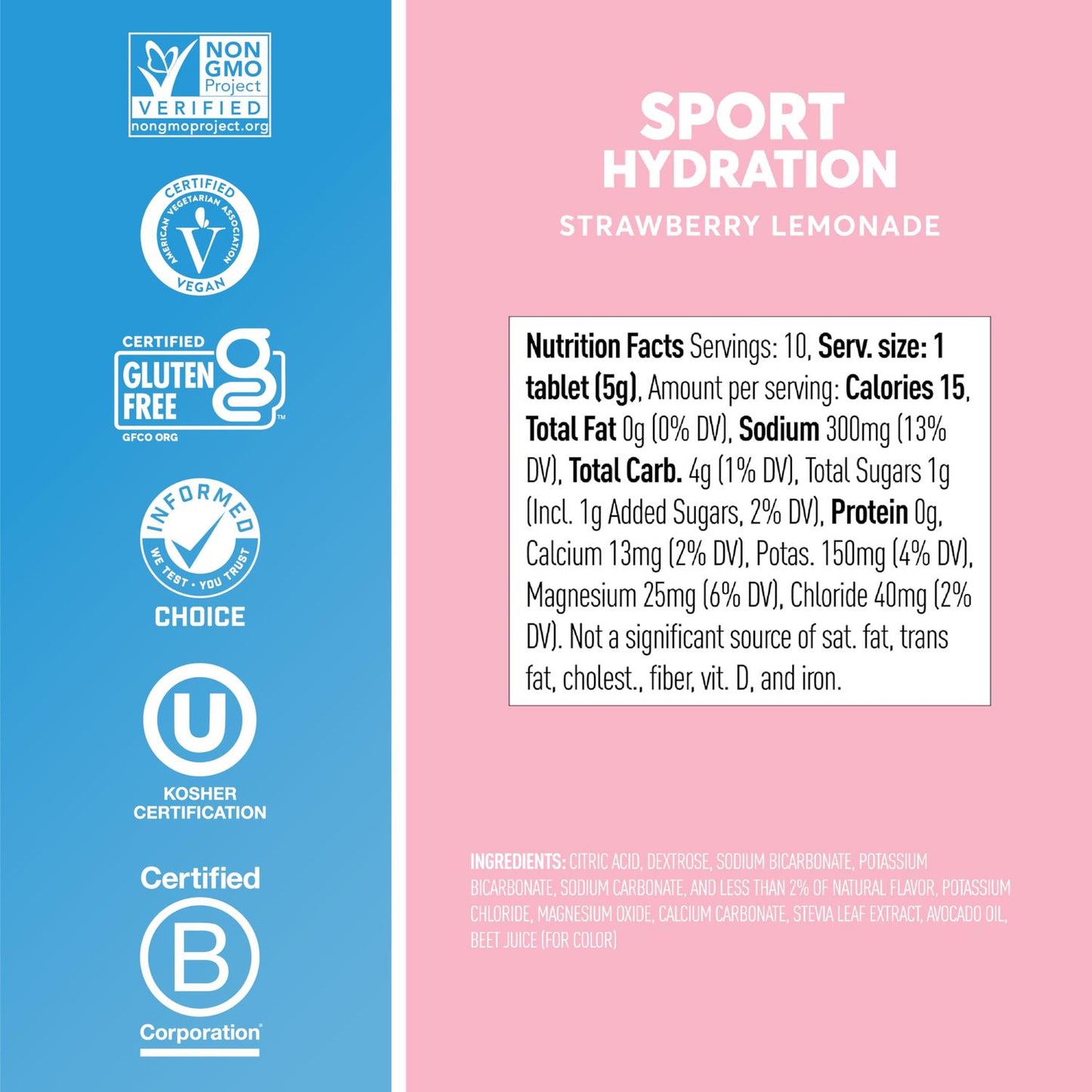 Nuun Sport Hydration Strawberry Lemonade, 55gr c/8 pz-Wellu