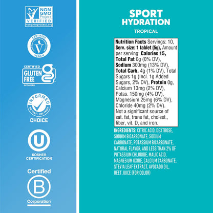 Nuun Sport Hydration Tropical, 55gr c/8 pz-Wellu