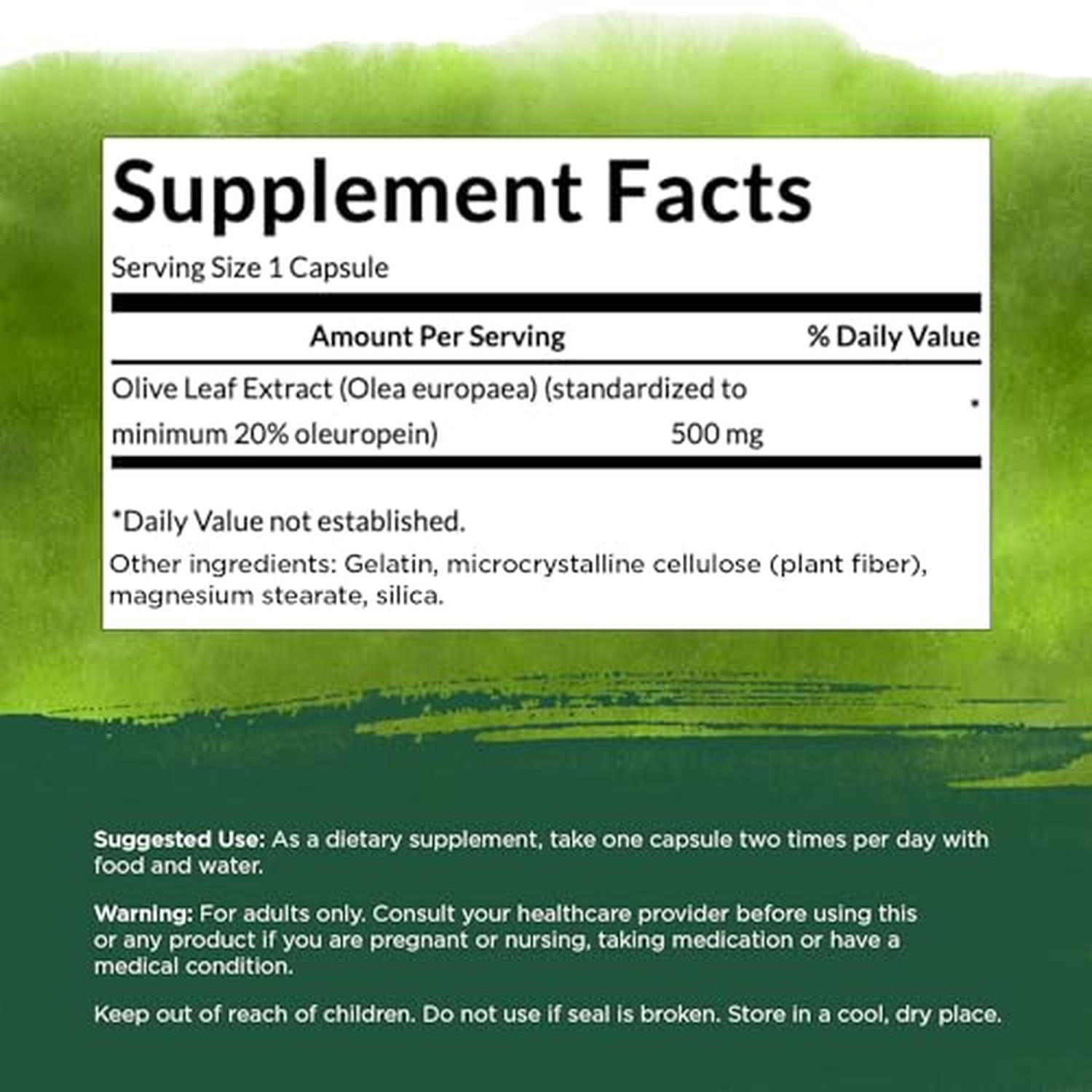 Olive Leaf Extract, 100 Capsulas – Swanson-Wellu