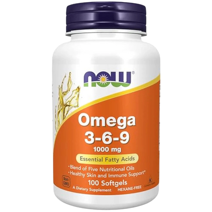 Omega 3-6-9 de 1000 mg, 100 Softgels – NOW Foods-Wellu