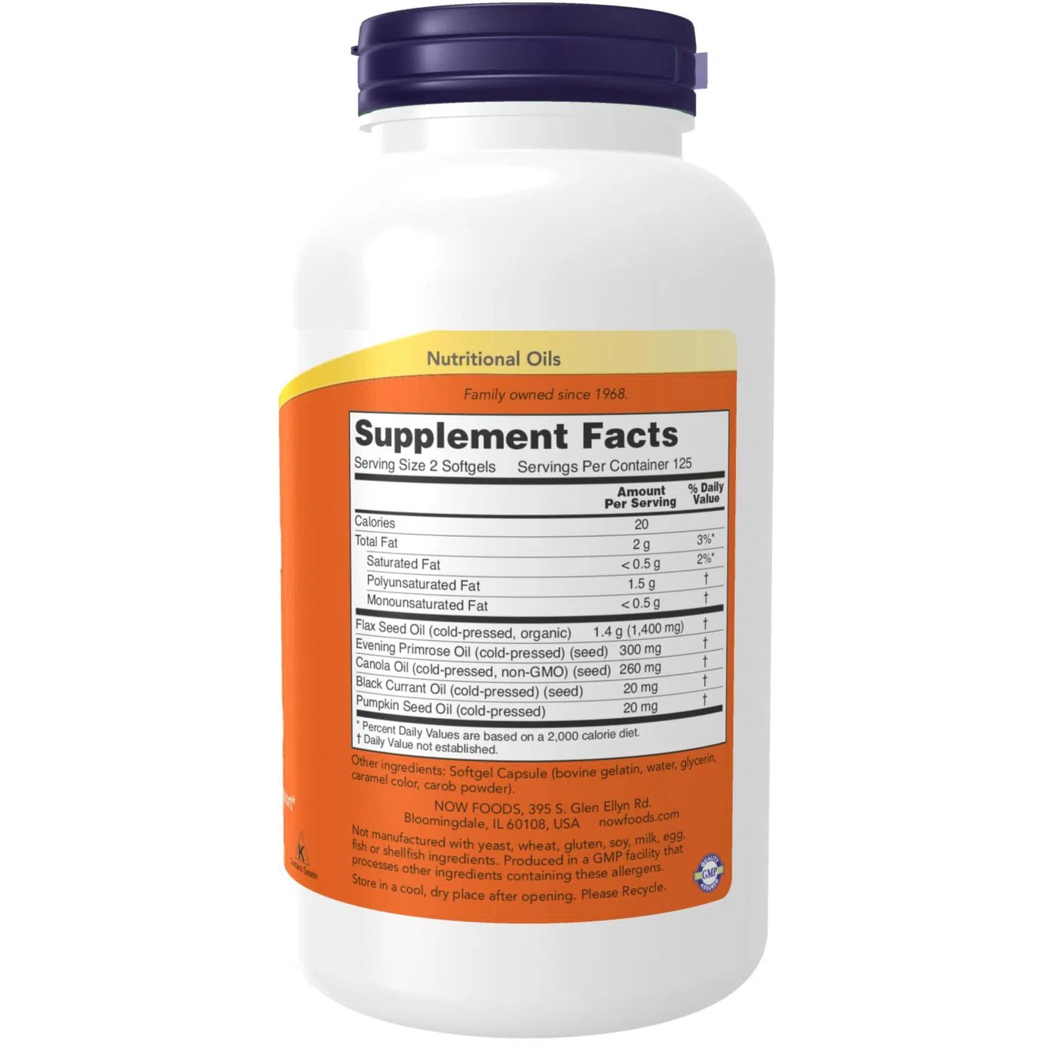 Omega 3-6-9 de 1000 mg, 250 Softgels – NOW Foods-Wellu