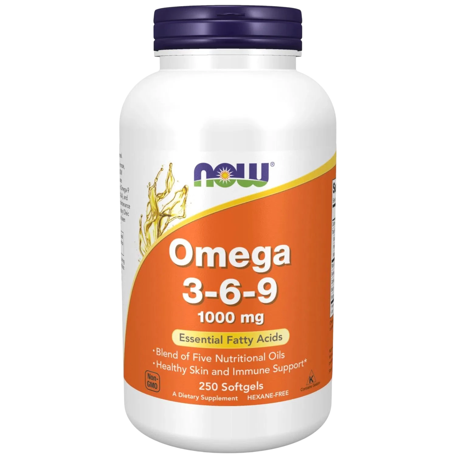 Omega 3-6-9 de 1000 mg, 250 Softgels – NOW Foods-Wellu