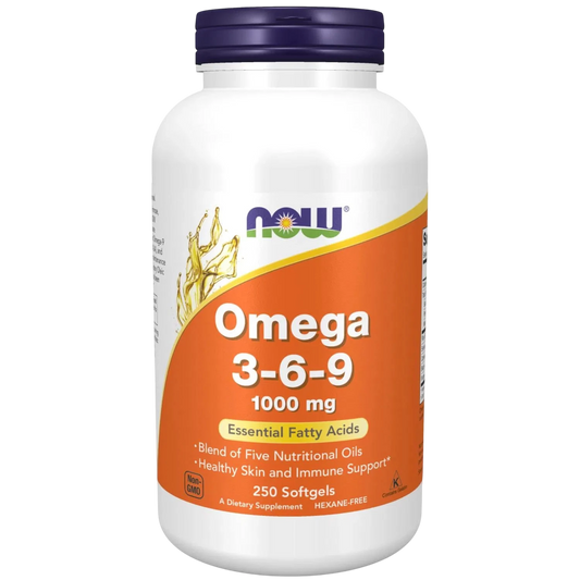 Omega 3-6-9 de 1000 mg, 250 Softgels – NOW Foods-Wellu