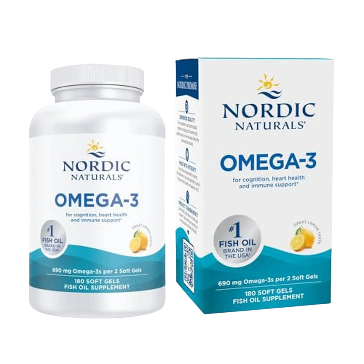 Omega 3 (690 mg), 180 Softgels – Nordic Naturals-Wellu