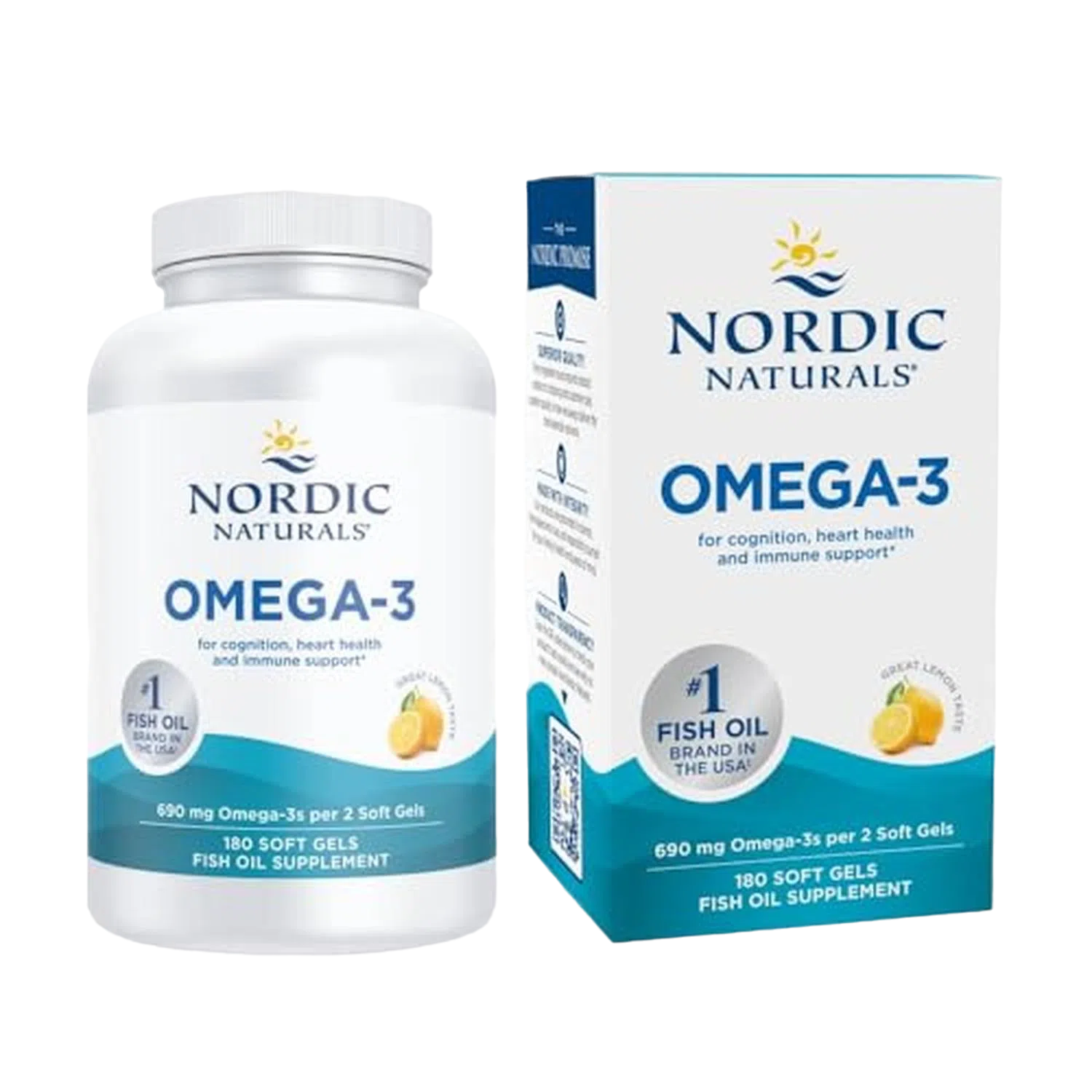 Omega 3 (690 mg), 180 Softgels – Nordic Naturals-Wellu