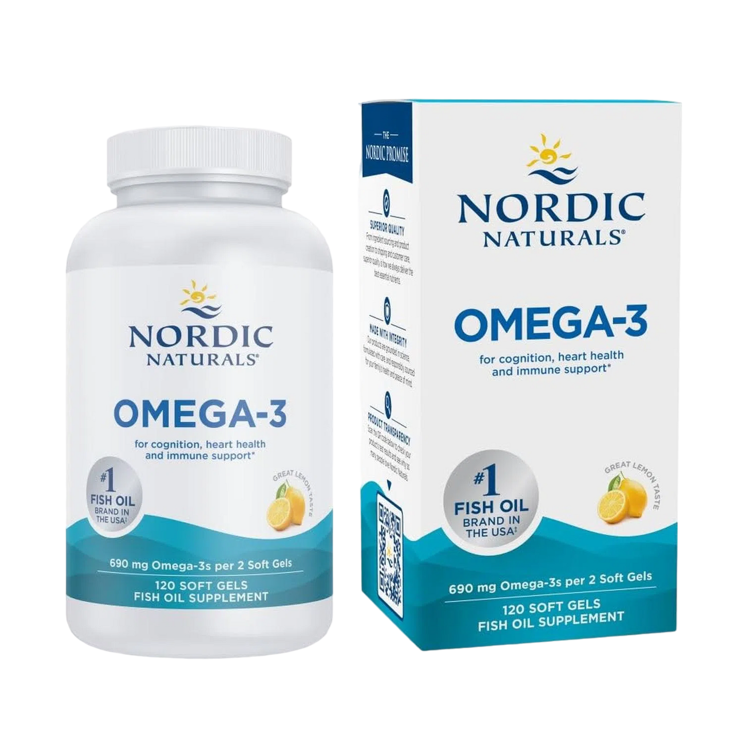 Omega 3 (690mg), 120 Softgels – Nordic Naturals-Wellu