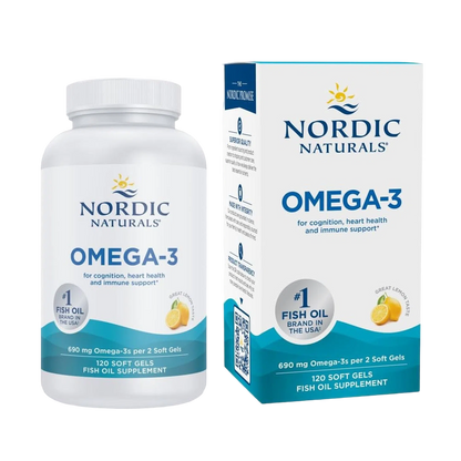 Omega 3 (690mg), 120 Softgels – Nordic Naturals-Wellu