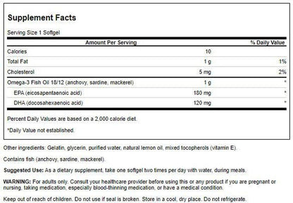 Omega-3 Aceite de Pescado, 150 Softgels – Swanson-Wellu