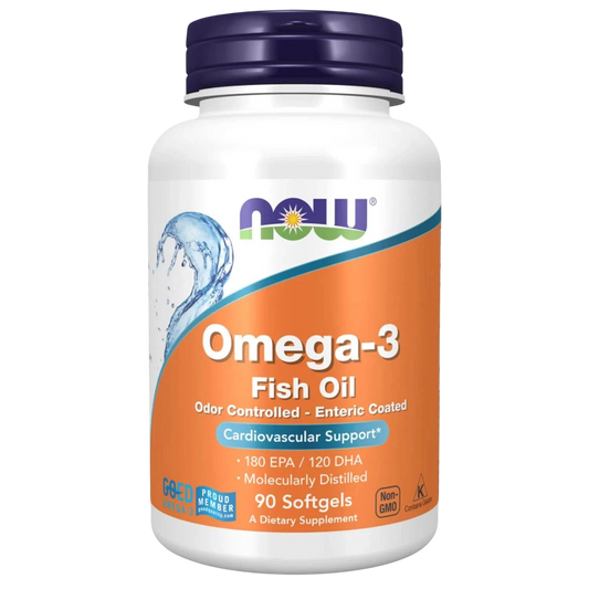 Omega-3 destiladas molecularmente y con recubrimiento entérico, 90 Softgels – NOW Foods-Wellu