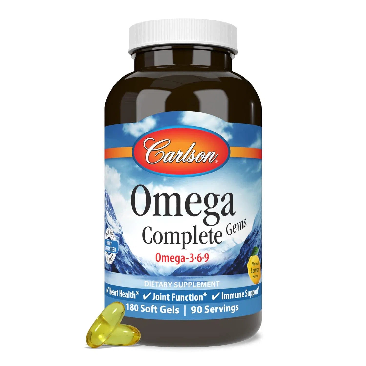 Omega Complete Gems (Omega 3-6-9), 180 Caps – Carlson Labs-Wellu