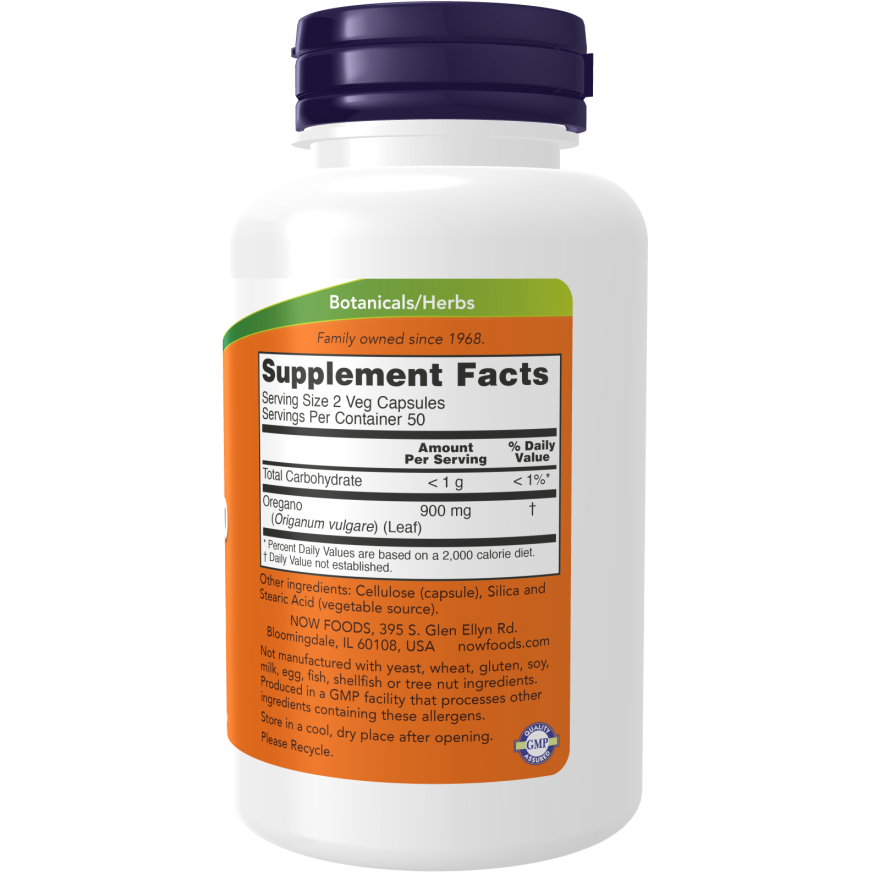 Orégano 450mg, 100 cápsulas – NOW Foods