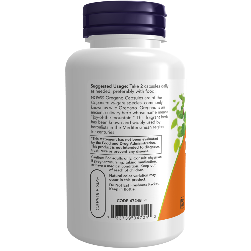 Orégano 450mg, 100 cápsulas – NOW Foods