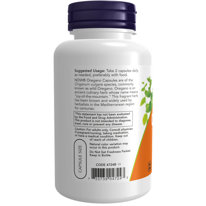 Orégano 450mg, 100 cápsulas – NOW Foods