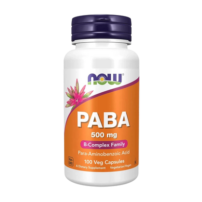 PABA 100 Caps 500mg – NOW Foods-Wellu