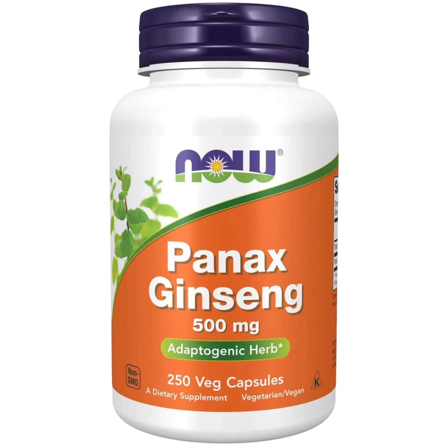 Panax Ginseng de 500 mg, 250 Cápsulas Veg – NOW Foods-Wellu