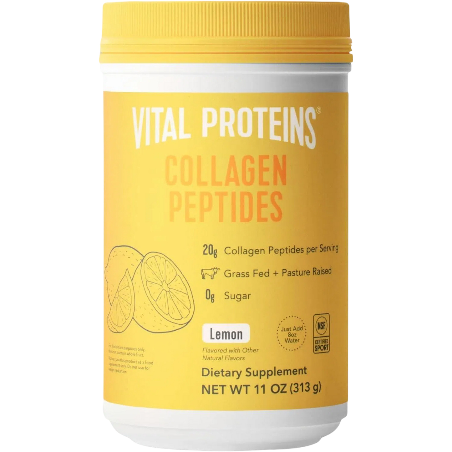 Péptidos de Colágeno 20g Limón, 313g (11 oz) – Vital Proteins-Wellu