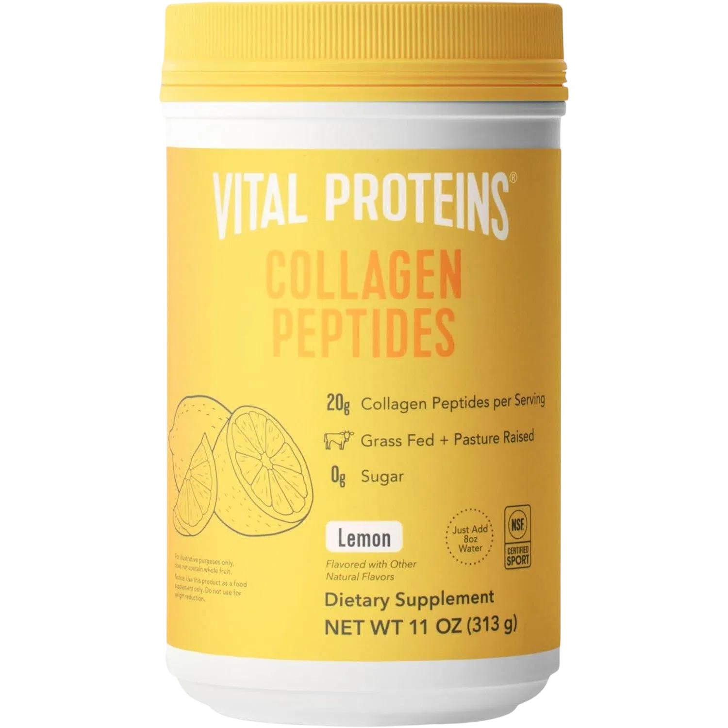 Péptidos de Colágeno 20g Limón, 313g (11 oz) – Vital Proteins-Wellu