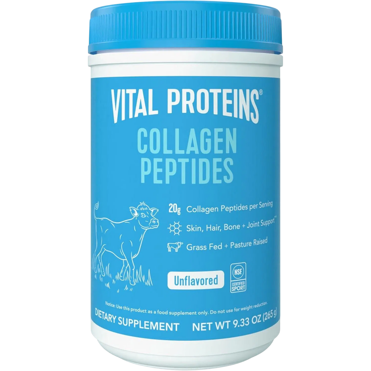 Péptidos de Colágeno 20g Sin Sabor, 284g (10 oz) – Vital Proteins-Wellu