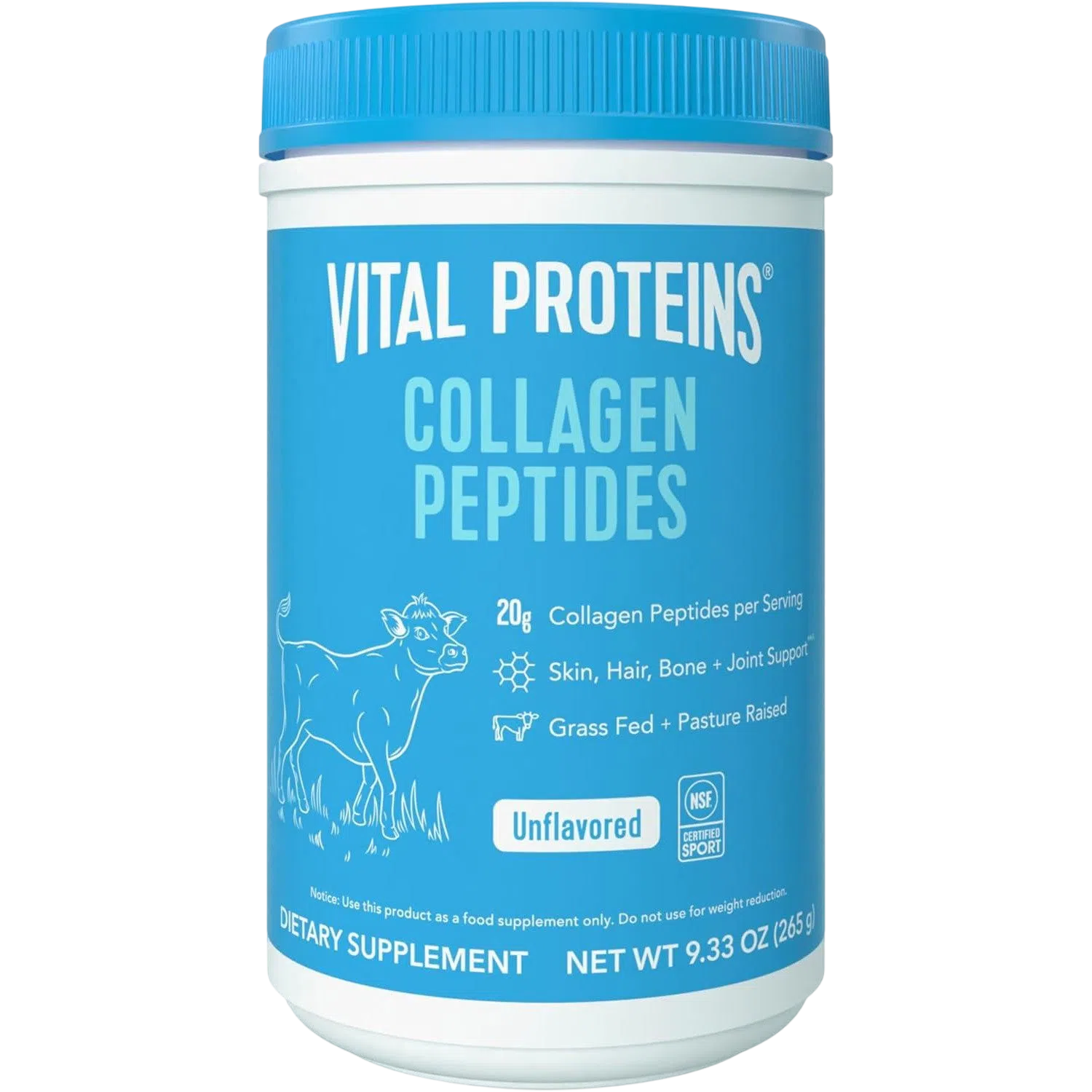 Péptidos de Colágeno 20g Sin Sabor, 284g (10 oz) – Vital Proteins-Wellu