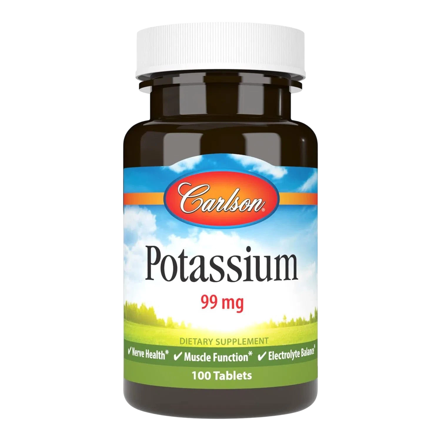 Potasio 99 mg, 100 Tabletas – Carlson Labs-Wellu