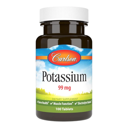 Potasio 99 mg, 100 Tabletas – Carlson Labs-Wellu