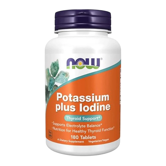 Potasio y Yodo, 180 Tabs – NOW Foods-Wellu