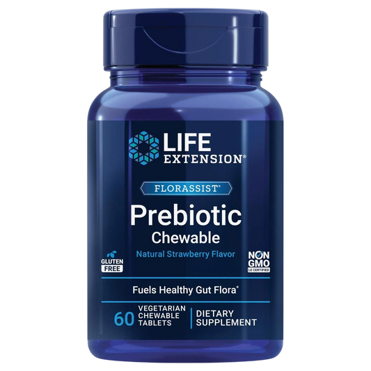 Prebiotic Chewable (Fresa), 60 Caps – Life Extension-Wellu