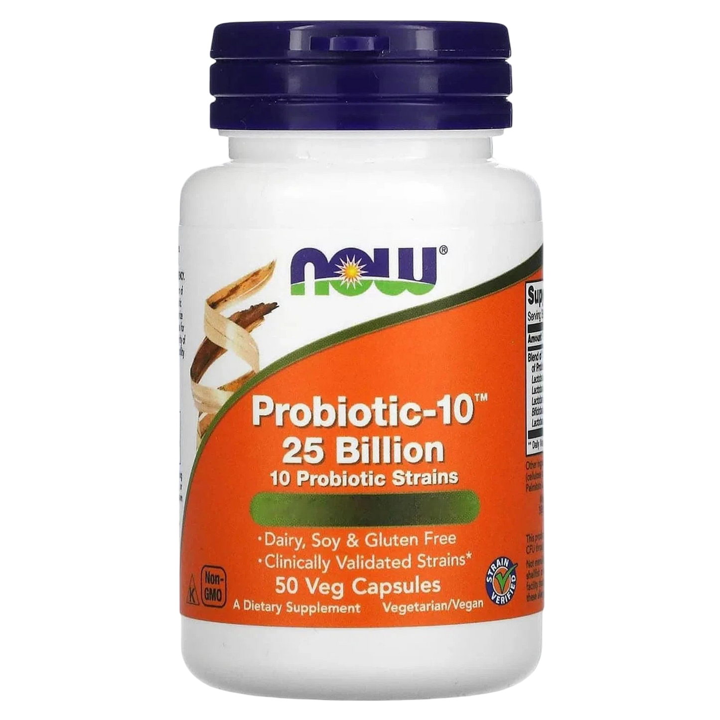 Probiotic-10™ 25 mil millones de vegetales, 50 Veg Caps – NOW Foods-Wellu