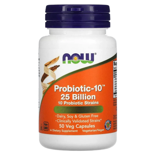 Probiotic-10™ 25 mil millones de vegetales, 50 Veg Caps – NOW Foods-Wellu